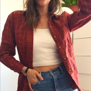 PATAGONIA flannel shirt burnt orange button down